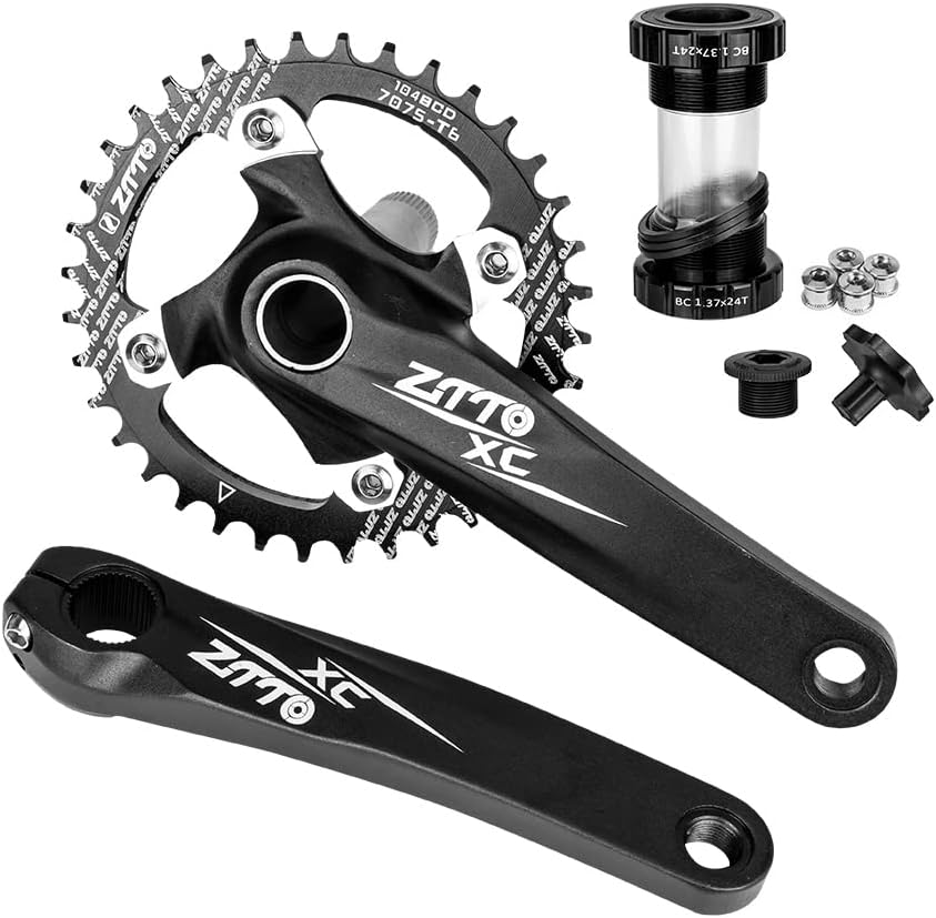 RUSUO Kit de transmisión de bicicleta, desviadores de MTB de 1 x 10 velocidades, conjunto de bielas para bicicleta de 11-50T, casete, volante de 10