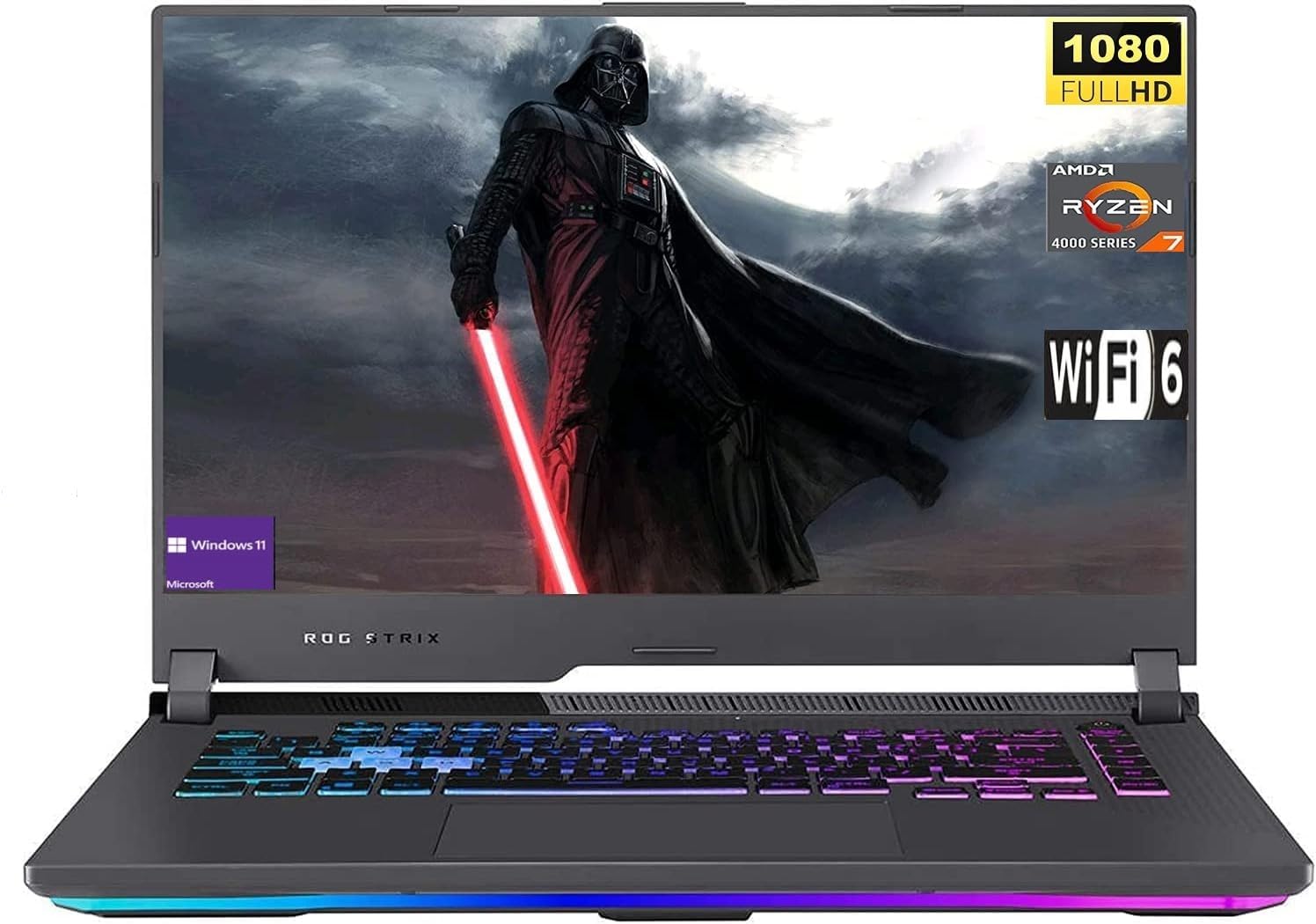 ASUS ROG Strix G15 – Laptop para juegos FHD de 15.6 pulgadas, NVIDIA GeForce RTX 3060, procesador AMD Ryzen 7 4800H, 32GB RAM 1TB SSD, teclado