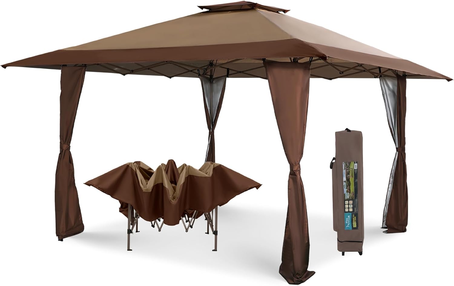 HERA’S PALACE Toldo desplegable de 13 x 13 pulgadas, tienda de campaña para exteriores para patio con bolsa, toldos de sombra fáciles de poner,
