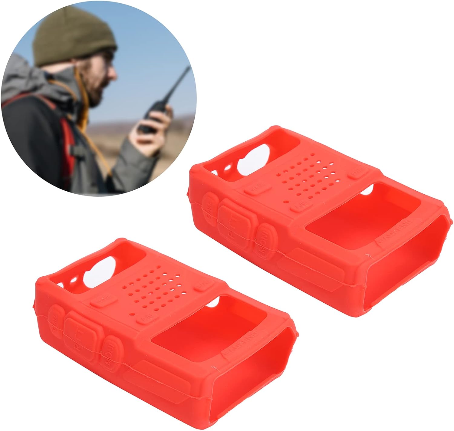 Funda protectora de silicona de calidad para walkie talkie de seguridad, radios de largo alcance con gel de sílice, funda suave para Baofeng Uv  5r