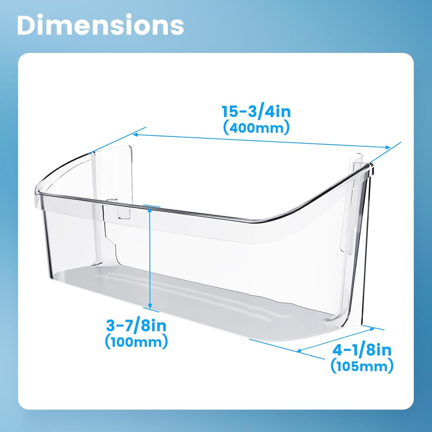 HECASA 240323002 PS429725 AP2115742 – Estante para puerta de refrigerador, compatible con Frigidaire Refrigerador Puerta Bin Estante Cubo de PC