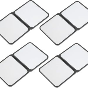 Espejo redondo de 4 piezas, espejo pequeño y compacto, espejo de aumento compacto para monederos, cuadrado, maquillaje, bolso de mamá, doble cara, Espejo redondo de 4 piezas, espejo pequeño y compacto, espejo de aumento compacto para monederos, cuadrado, maquillaje, bolso de mamá, doble cara,
