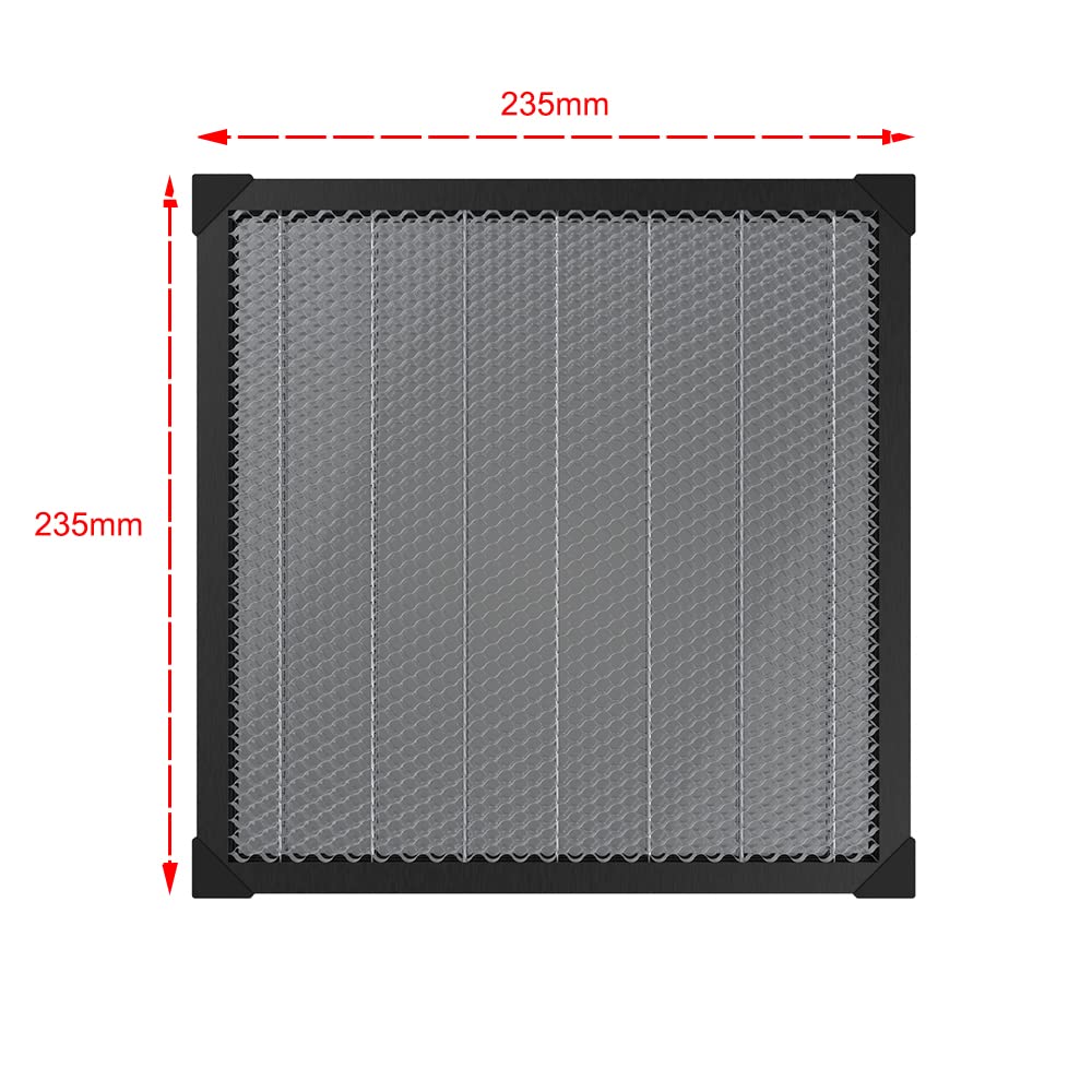 Cama láser de panal de abeja 9.252×9.252 in9.25×9.25 pulgadas tablero de panal mesa de trabajo para cortador láser 3D grabador