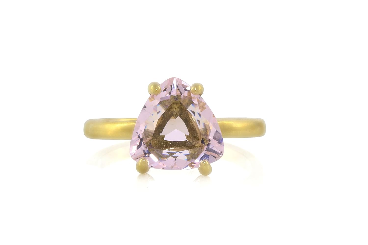 Alluring Rose Quartz Ring in 14k Gold – Pink Rings for Women for Anniversaries, Prom, Special Events – Adorable May Birthstone Ring – Handmade