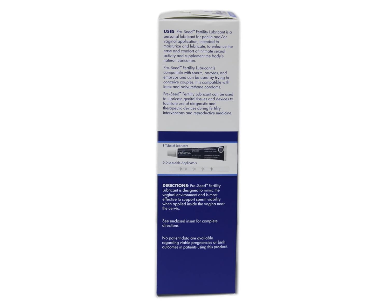 Pre-Seed Lubricante personal apto para fertilidad – Paquete de 9