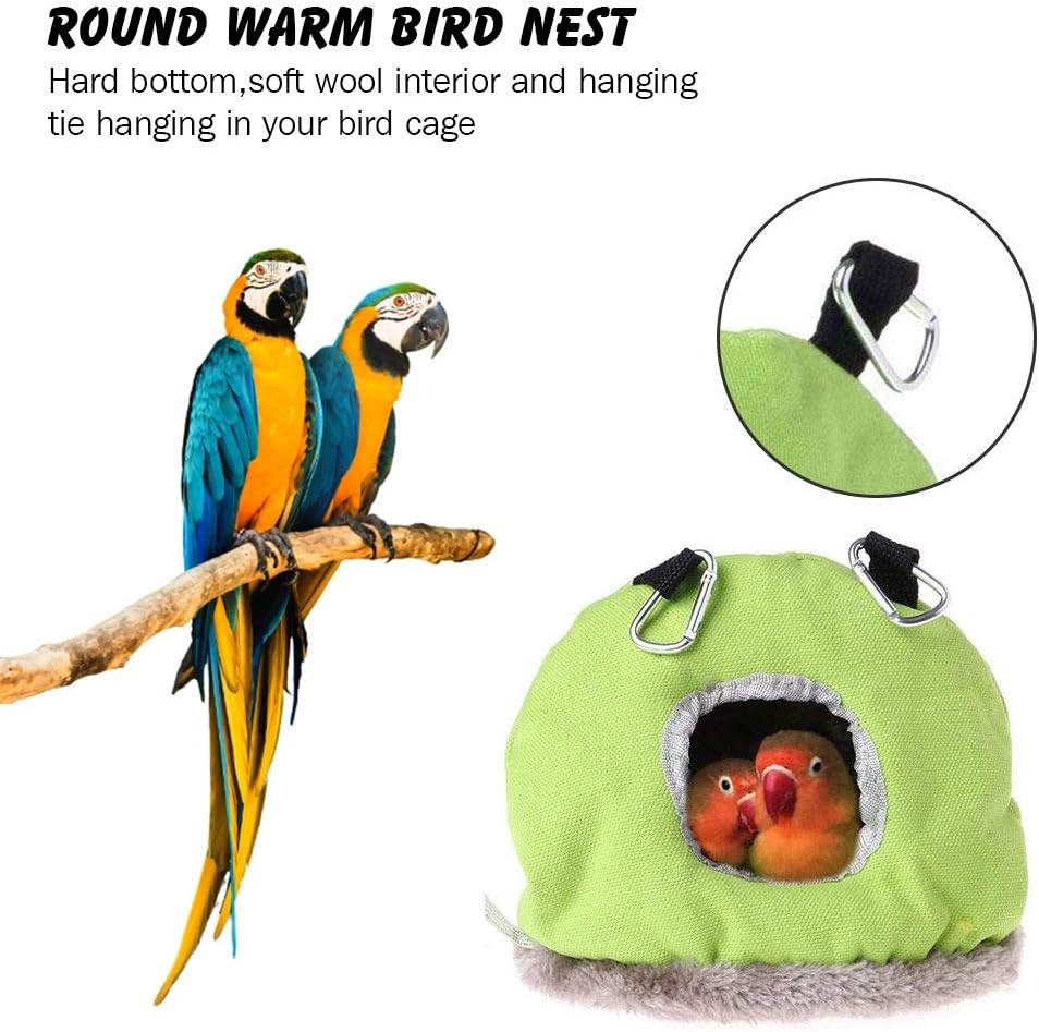 Pssopp Jaula para pájaros cálida de invierno, cueva para acurrucarse, para pájaros, hamaca colgante para pájaros, cama para periquitos, cacatúas,