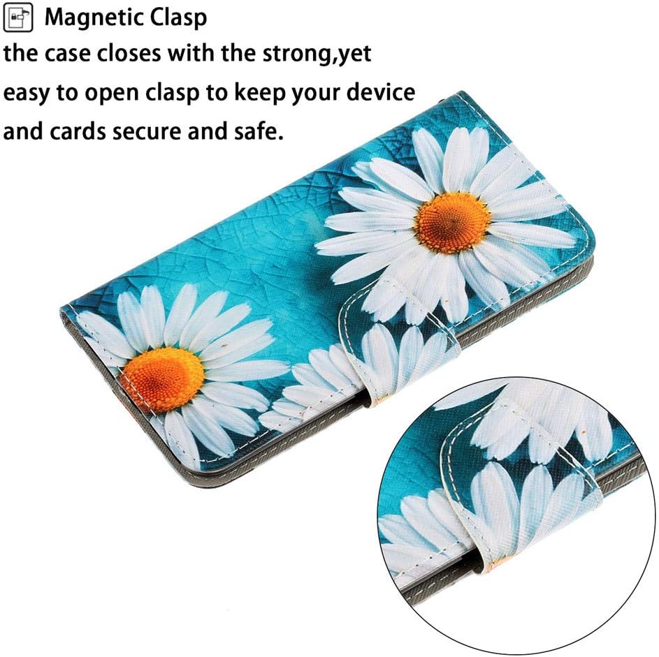 Funda pintada para Samsung Galaxy Note 10 elegante cuero Shell cierre magnético cartera protectora Shackproof funda con correa de muñeca para