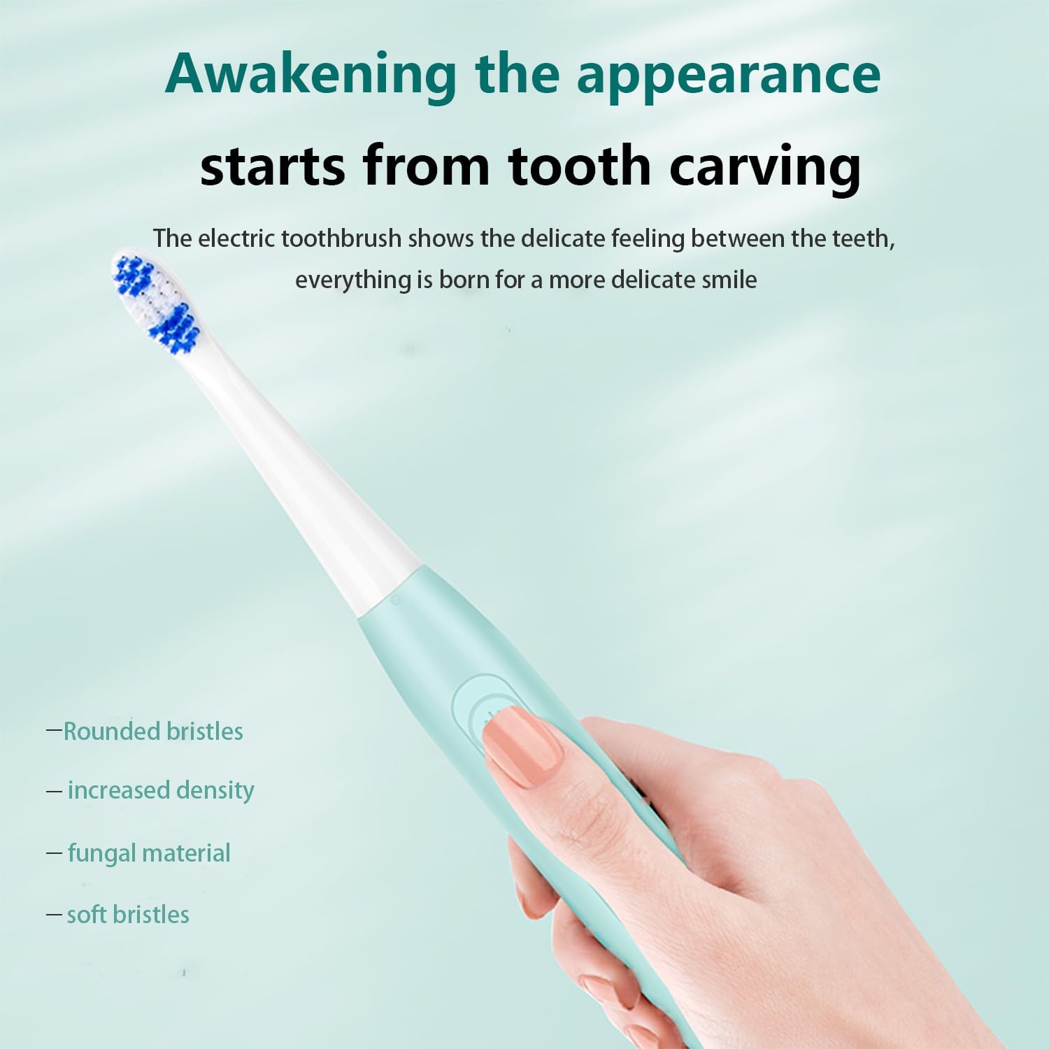 Adulto Cepillo de dientes eléctrico para niños, 6 cepillos de dientes eléctricos de limpieza profunda con 5 modos, carga rápida durante 4 horas,