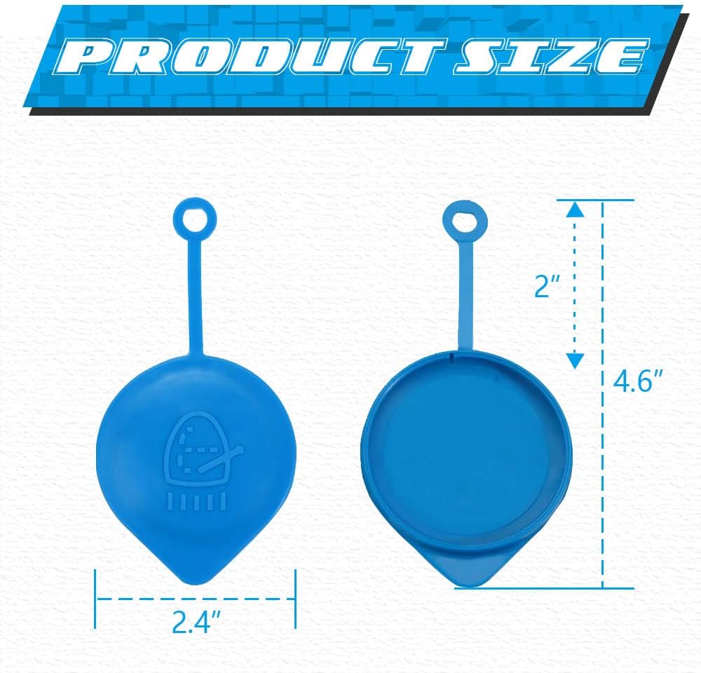 2 tapas de depósito para limpiaparabrisas 38513-SB0-961, tapa de botella de anillo pequeño, tapa de depósito de limpiaparabrisas compatible con