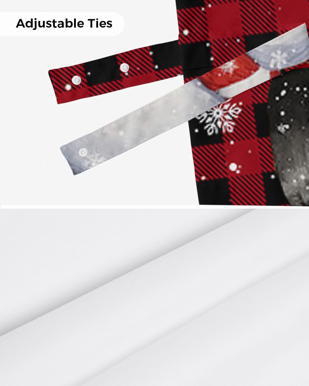 Cenefas de Navidad con diseño de muñeco de nieve para ventanas, muñeco de nieve de Navidad, cardenal, rojo, negro, búfalo, a cuadros, bolsillo para