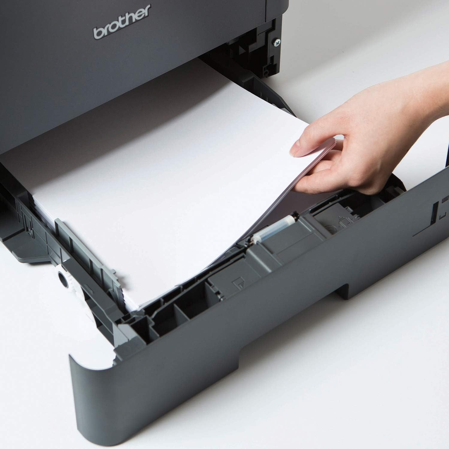 Brother MFC-L5800DWA Impresora láser monocromática inalámbrica todo en uno, color gris – Impresión de copia de fax – 42 ppm, 1200 x 1200 ppp,