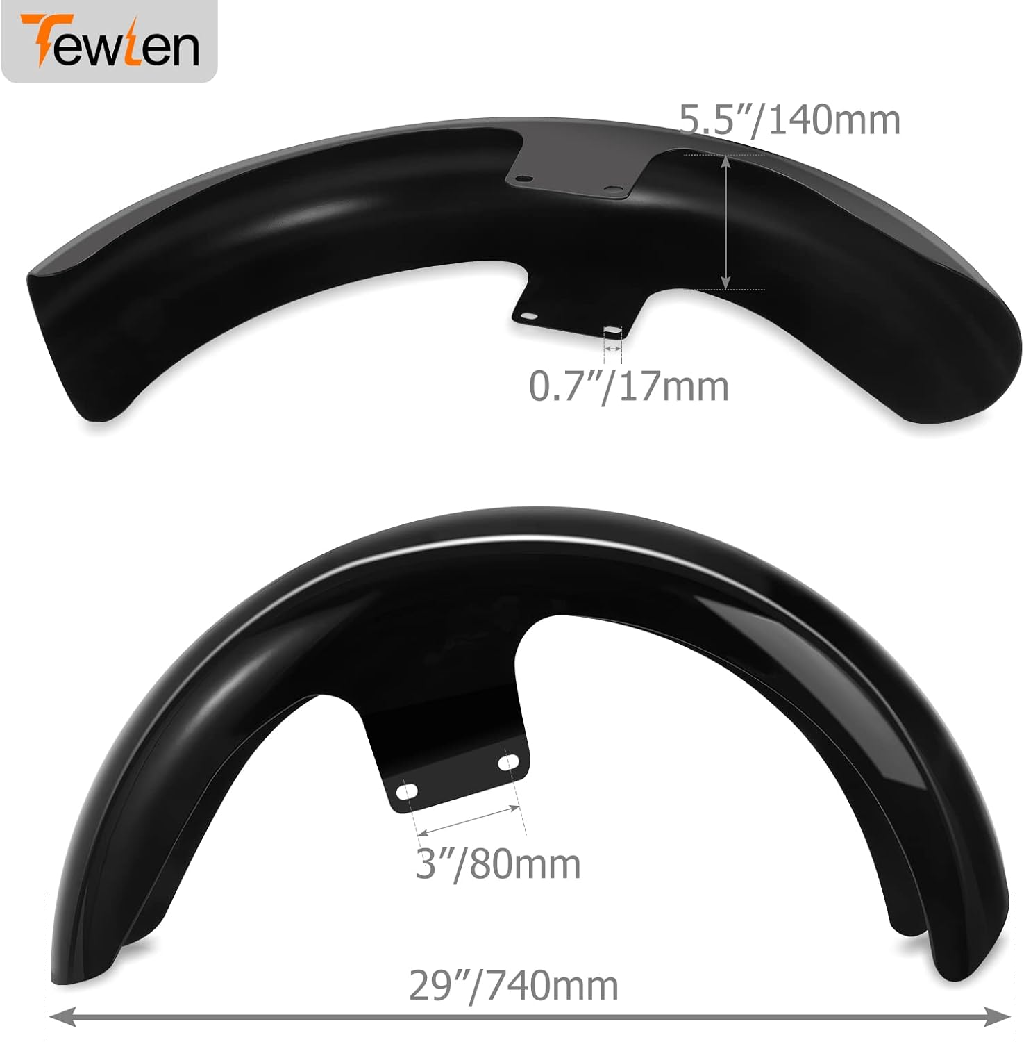 Guardabarros delantero para motocicleta de 21 pulgadas, versión mejorada, para guardabarros delantero, piezas compatibles con Harley Touring Road