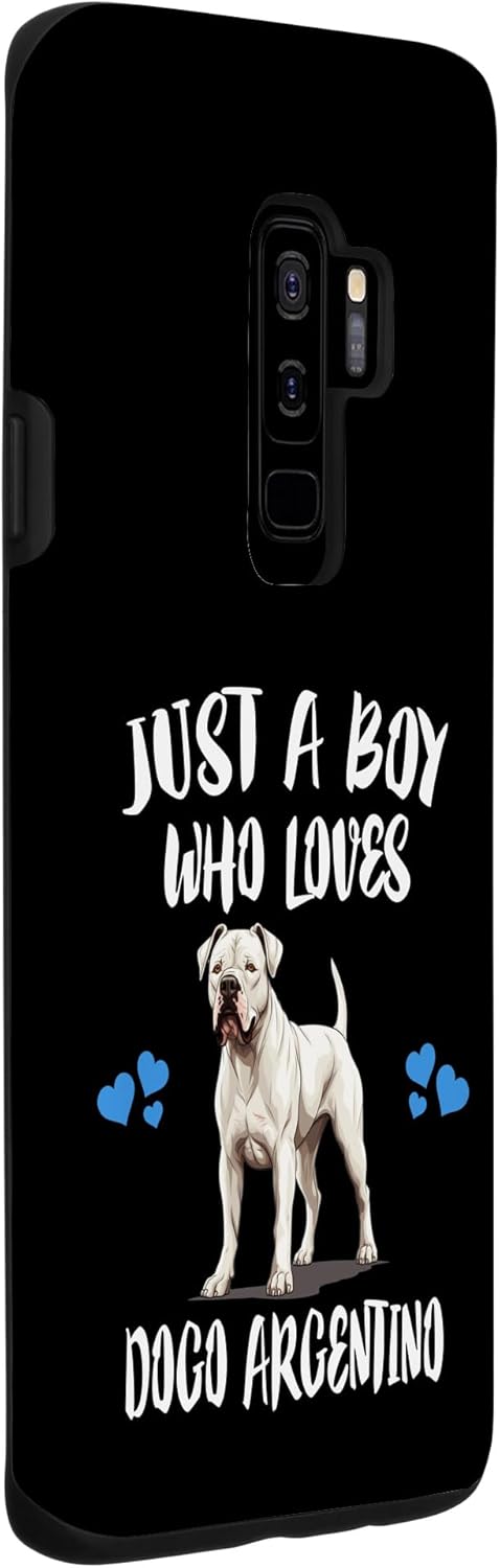 Galaxy S9+ Just A Boy Who Loves Dogo Argentino Dog Case