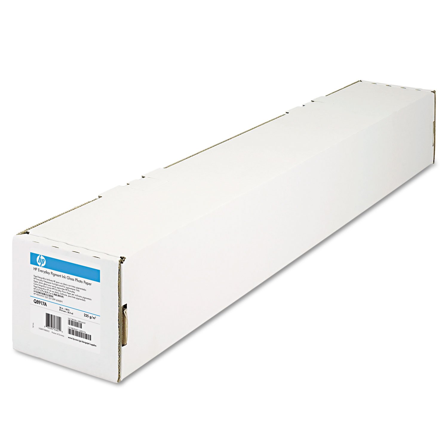 Hp Q8917a – Rollo de papel fotográfico de tinta pigmentada para uso diario, brillante, 36 pulgadas x 100 pies, rollo