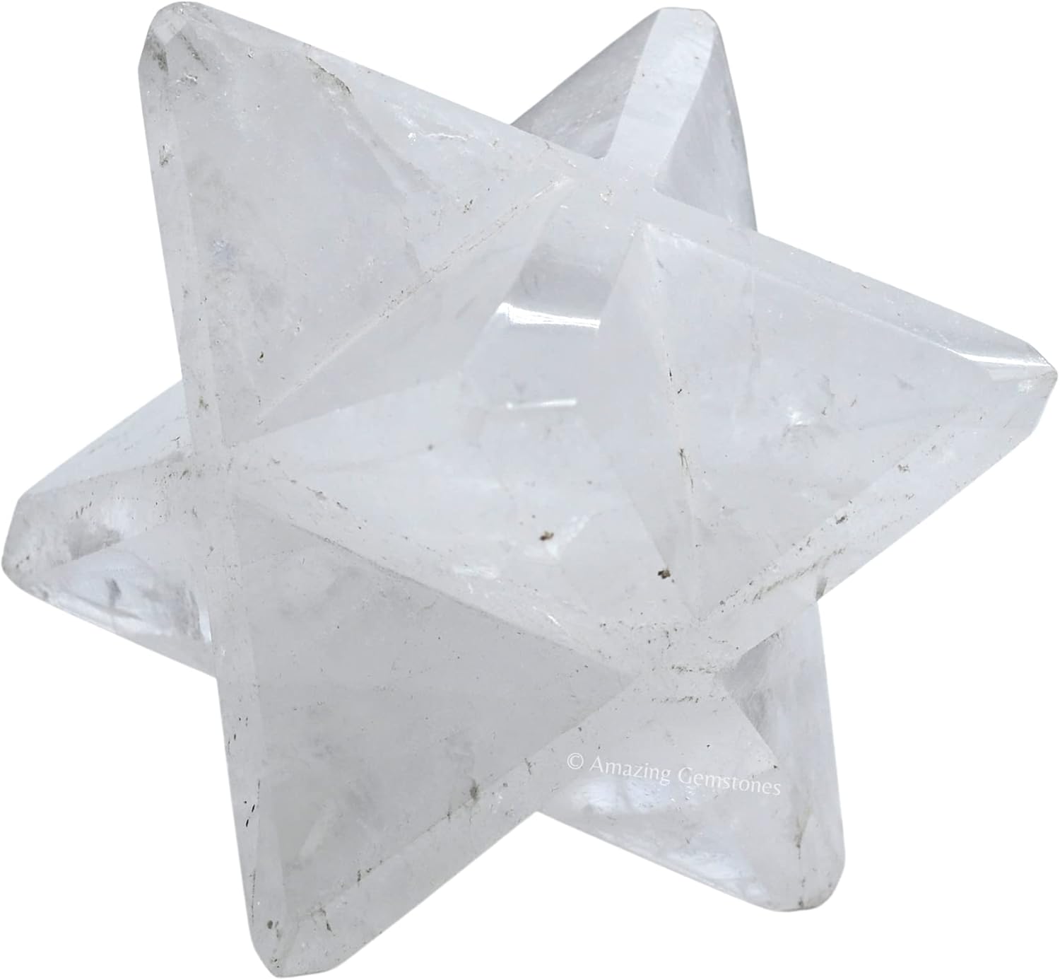 Cuarzo Transparente Merkaba Crystal – 1.5″ Pulgadas 3D Metatrones Cubo Cristal Merkaba