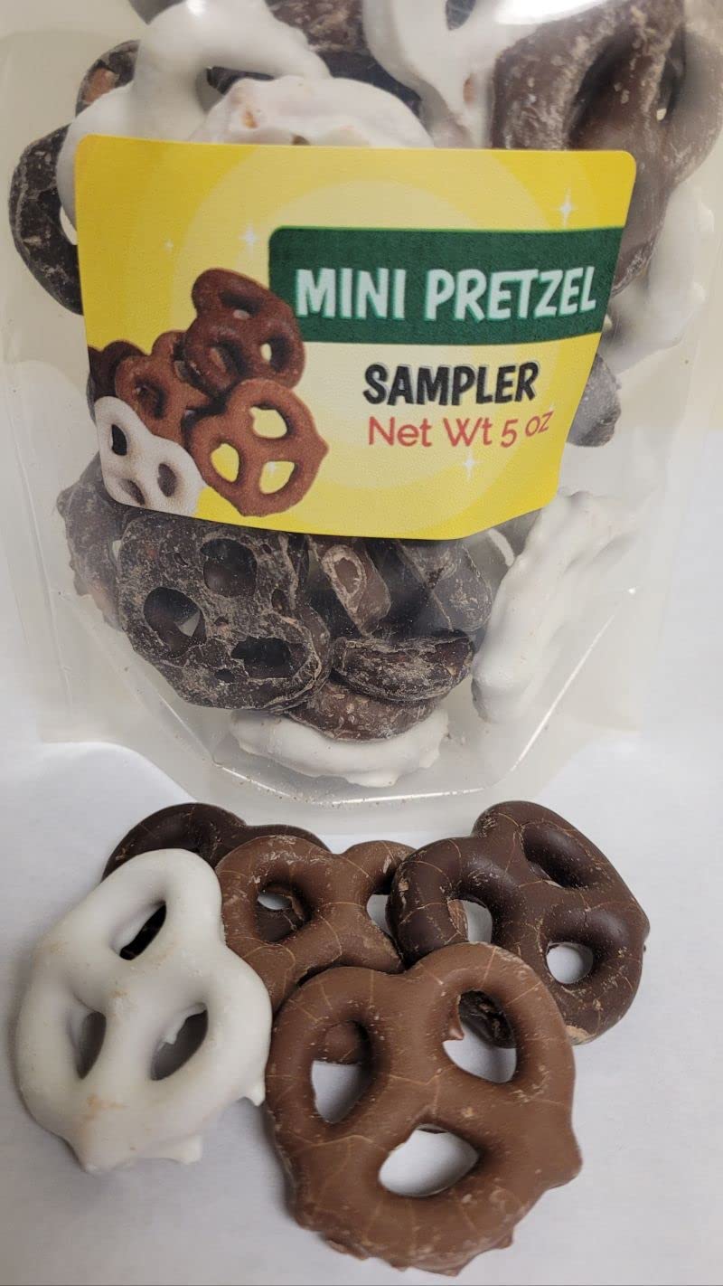 Cañas de pretzel cubiertas de chocolate y chocolate blanco con coberturas surtidas 16 piezas