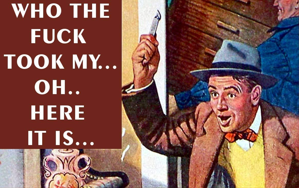 WHO The Fuck Took My.Oh here it is. Hombre 2 “x 3” Imán de nevera Refrigerador Vintage Imagen Regalo Retro