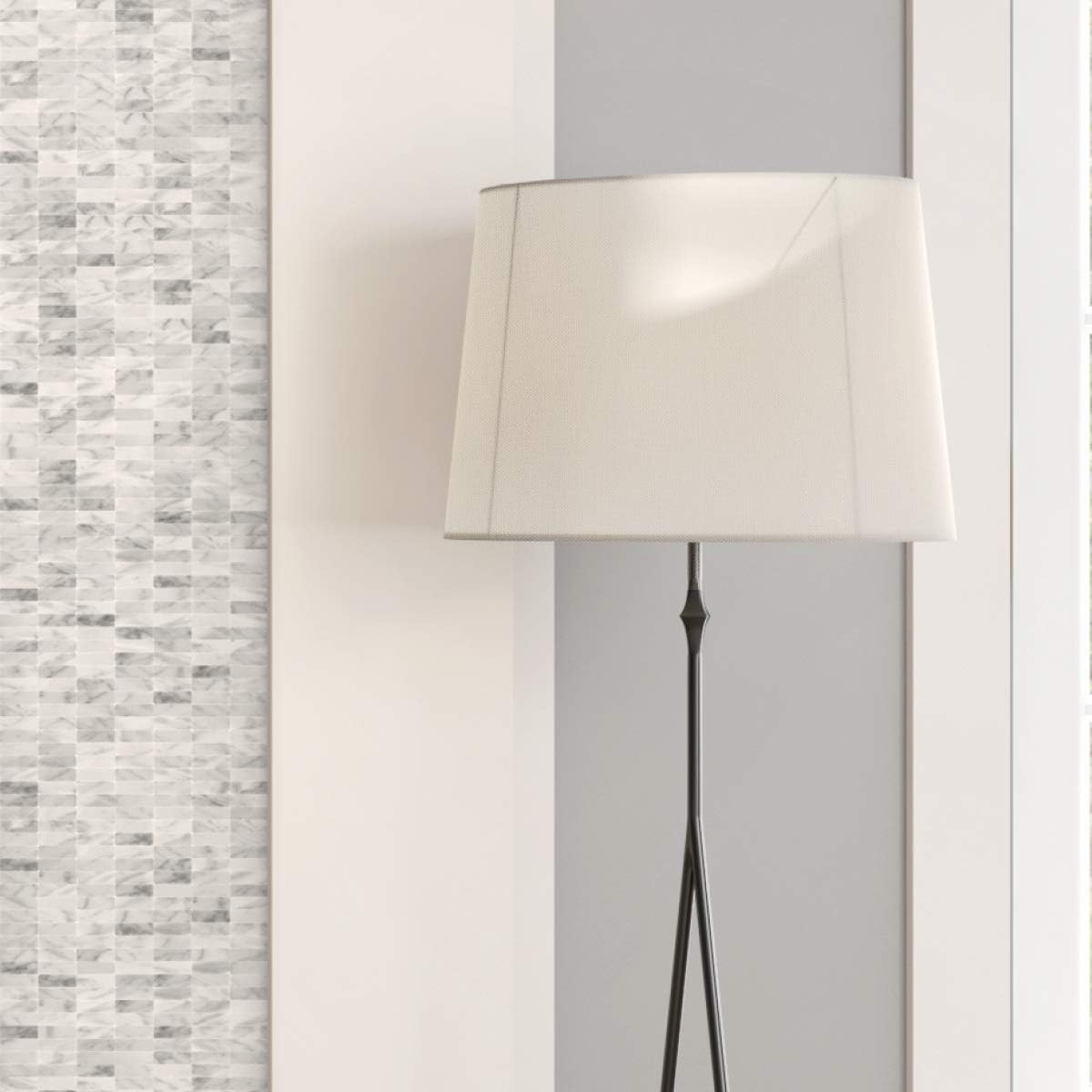 FREEZY – Azulejos de piedra natural atemporales, modernos azulejos de mármol para salpicaduras de cocina, chimenea, pared interior, instalación 3
