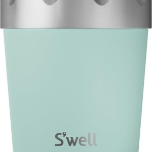 S’well Enfriador de helado de acero inoxidable, 16 onzas, menta, contenedor aislado al vacío de triple capa que mantiene el helado congelado hasta S’well Enfriador de helado de acero inoxidable, 16 onzas, menta, contenedor aislado al vacío de triple capa que mantiene el helado congelado hasta