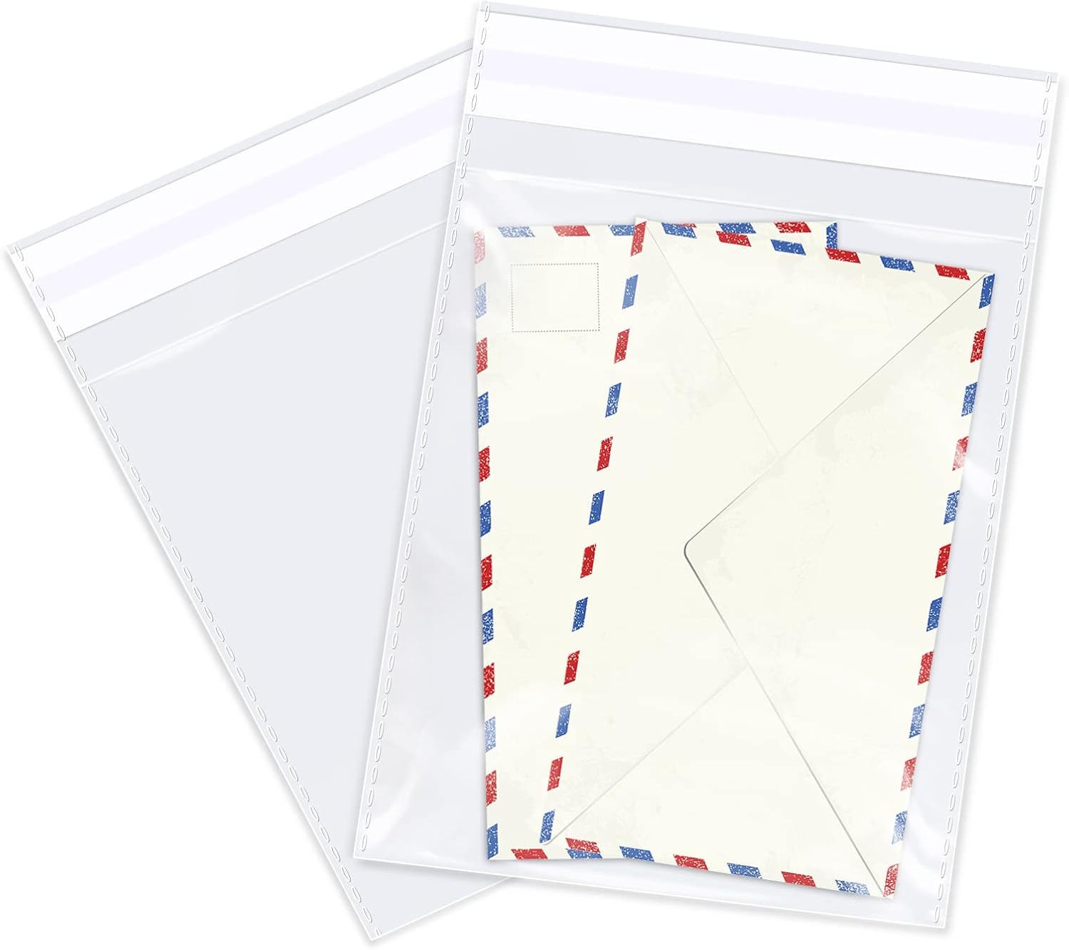 Bolsas de celofán transparente de 8 x 10 pulgadas (500 unidades)  Bolsas de polietileno de plástico para violonchelo autosellantes  para impresiones