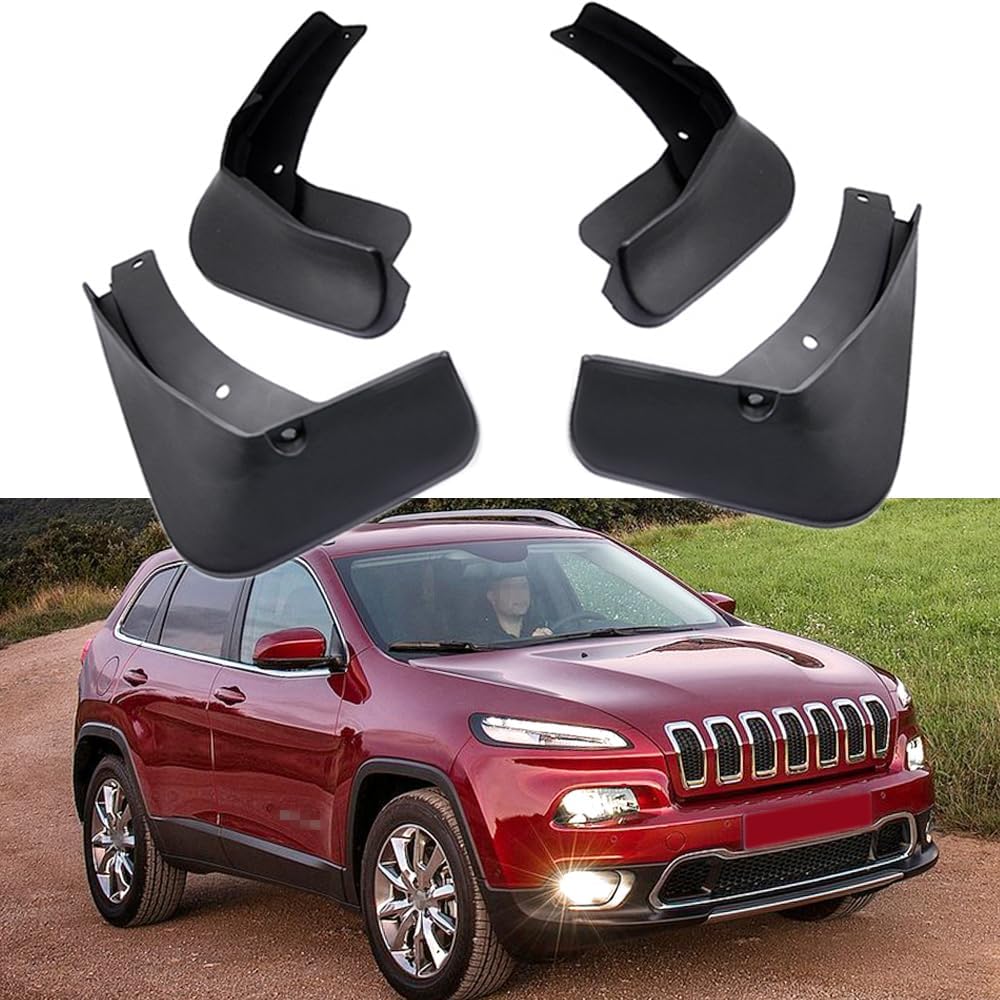 Guardabarros para coche, guardabarros, compatible con Jeep Cherokee 2014, 2015, 2015, 2017, 2018