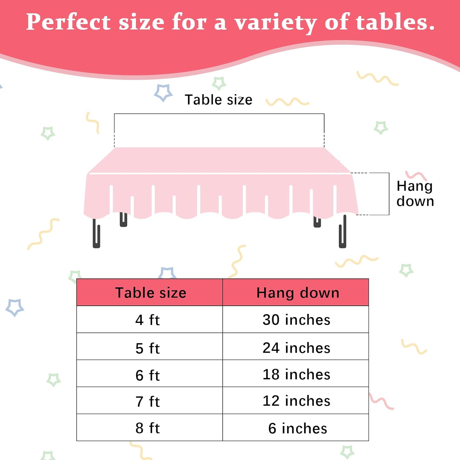 Colemoly Manteles de plástico desechables para mesas rectangulares paquete de 16 54 x 108 pulgadas, mantel rosa para fiestas, bodas, interiores y