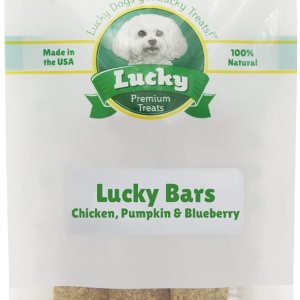 Lucky Premium Treats Lucky Chicken Bars – Golosinas de carne seca para perros con pollo, calabaza y arándanos en barras llenas de sabor, golosinas Lucky Premium Treats Lucky Chicken Bars – Golosinas de carne seca para perros con pollo, calabaza y arándanos en barras llenas de sabor, golosinas