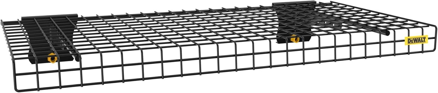 DEWALT Estante de alambre, 24 pulgadas, capacidad de 35 libras, se monta en riel de metal, compatible con el sistema de almacenamiento de taller