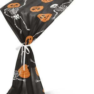 Funny Skeletons Pumpkins Table Runner Fall Table Decor for Desk Decor Halloween Table Runner 108 Inches Long Funny Skeletons Pumpkins Table Runner Fall Table Decor for Desk Decor Halloween Table Runner 108 Inches Long