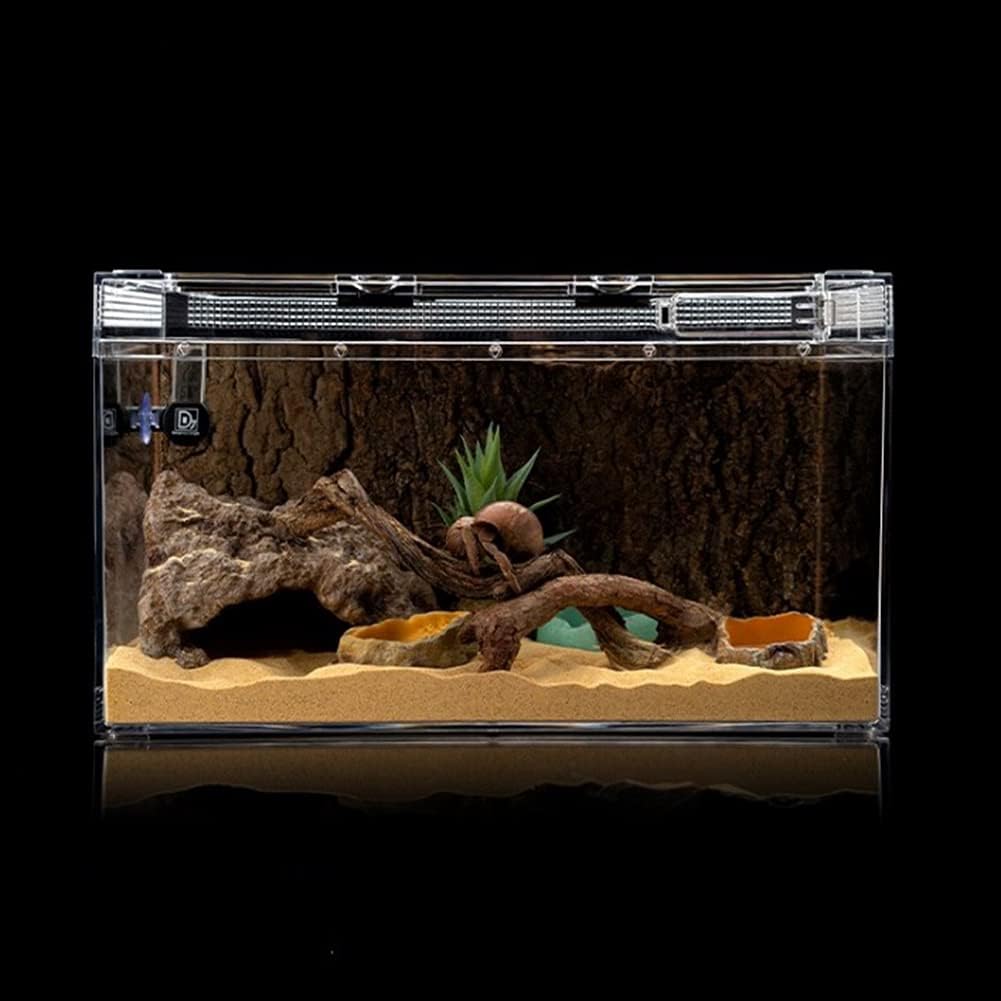Cueva de piedra de alta simulación Cueva de reptiles y cuevas Accesorios de decoración de terrario Escondite de dragón barbudo para tortugas Geckos,