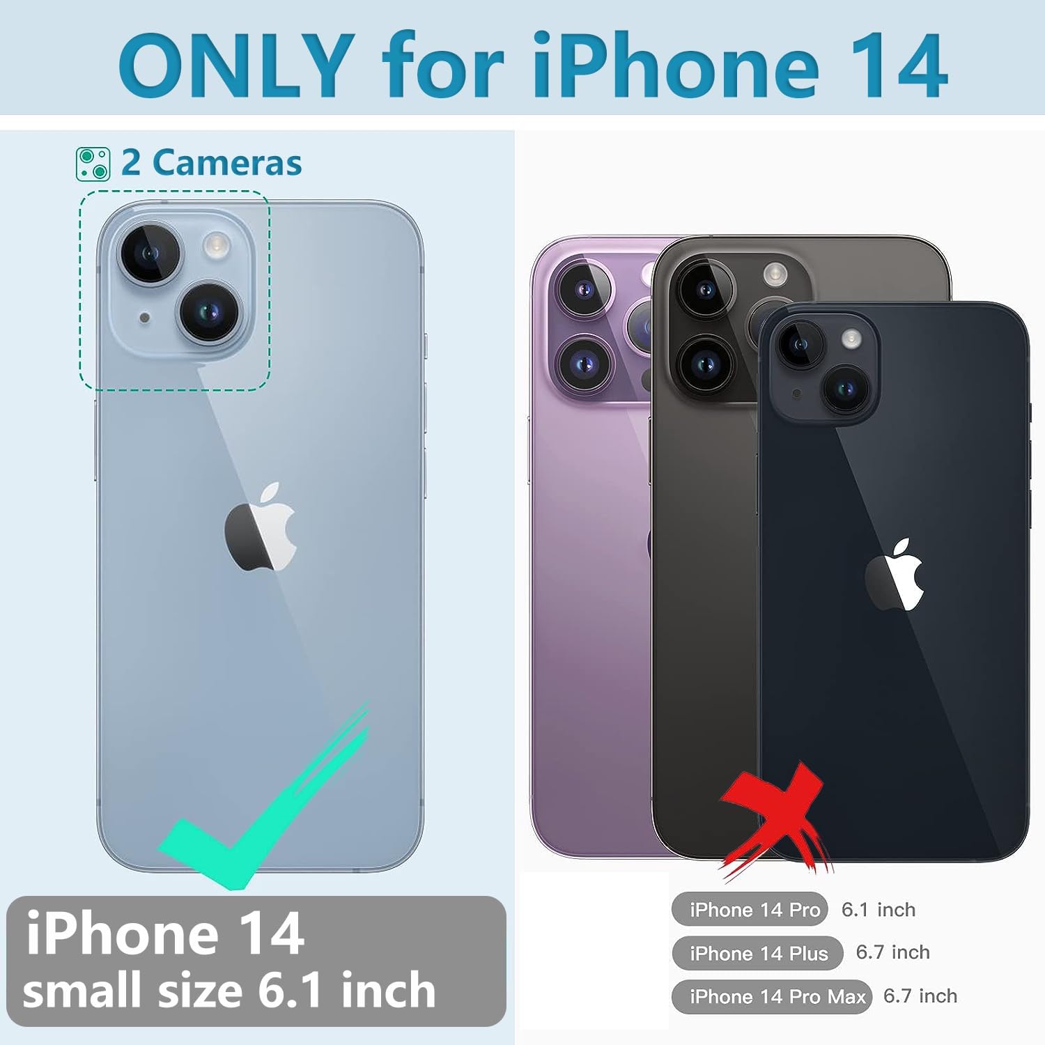 Unitedtime – Funda magnética para iPhone 14 impermeable con protector de pantalla integrado, compatible con MagSafe a prueba de golpes, a prueba de
