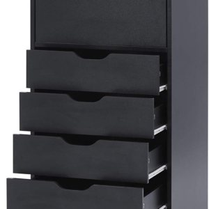 Naomi Home Carly Archivador de almacenamiento de oficina con 6 cajones sobre ruedas, unidad de cajón de almacenamiento móvil, organización de Naomi Home Carly Archivador de almacenamiento de oficina con 6 cajones sobre ruedas, unidad de cajón de almacenamiento móvil, organización de