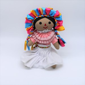 MUÑECA DE TRAPO vestido azul MUÑECA DE TRAPO vestido azul