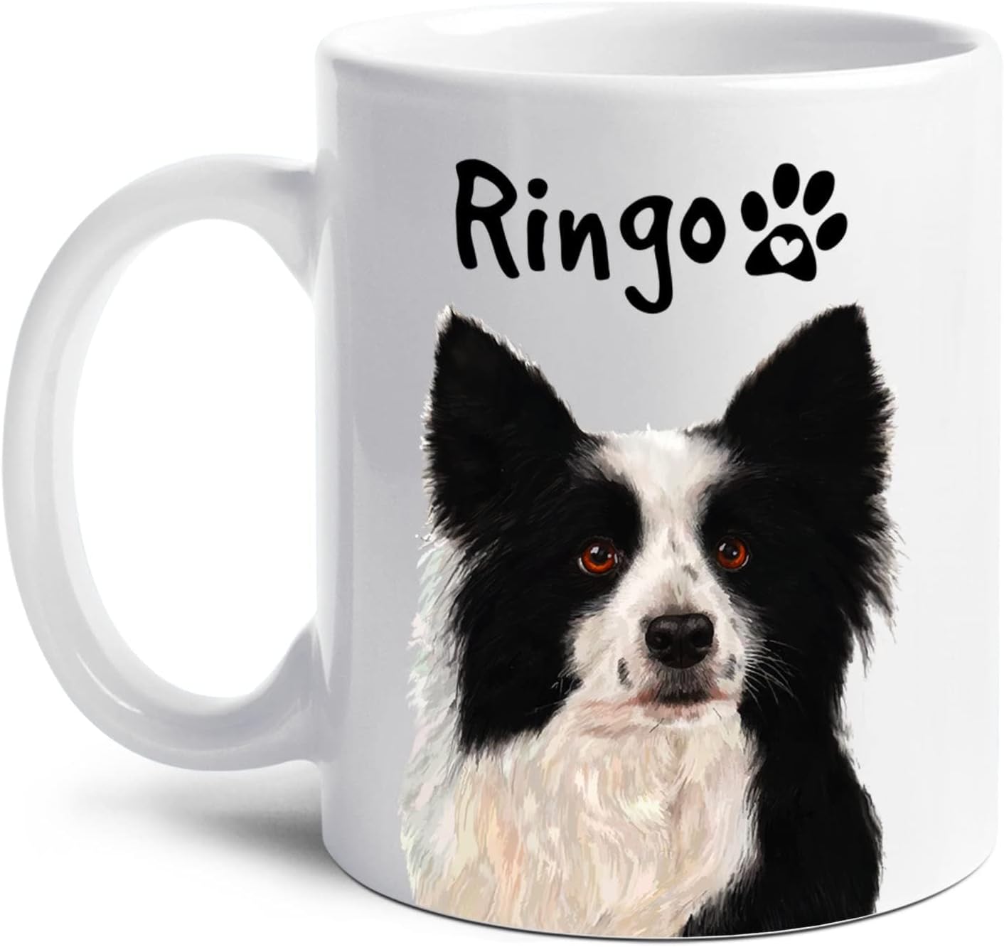 Tazas personalizadas para perros Border Collie, tazas de café Border Collie, regalo personalizado con nombre, divertida taza de Border Collie