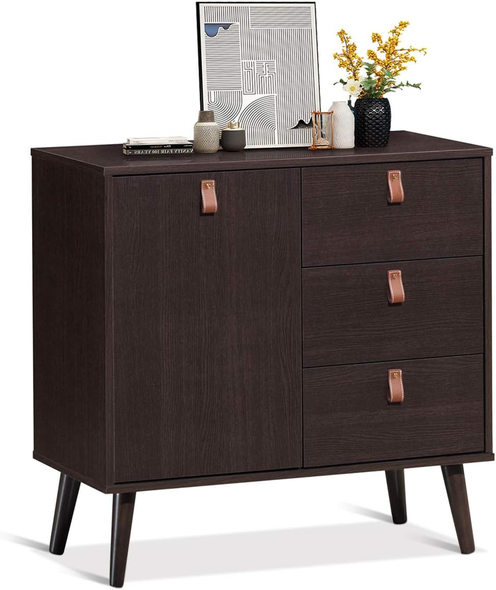 Giantex Storage Cabinet, Large, Dark Brown