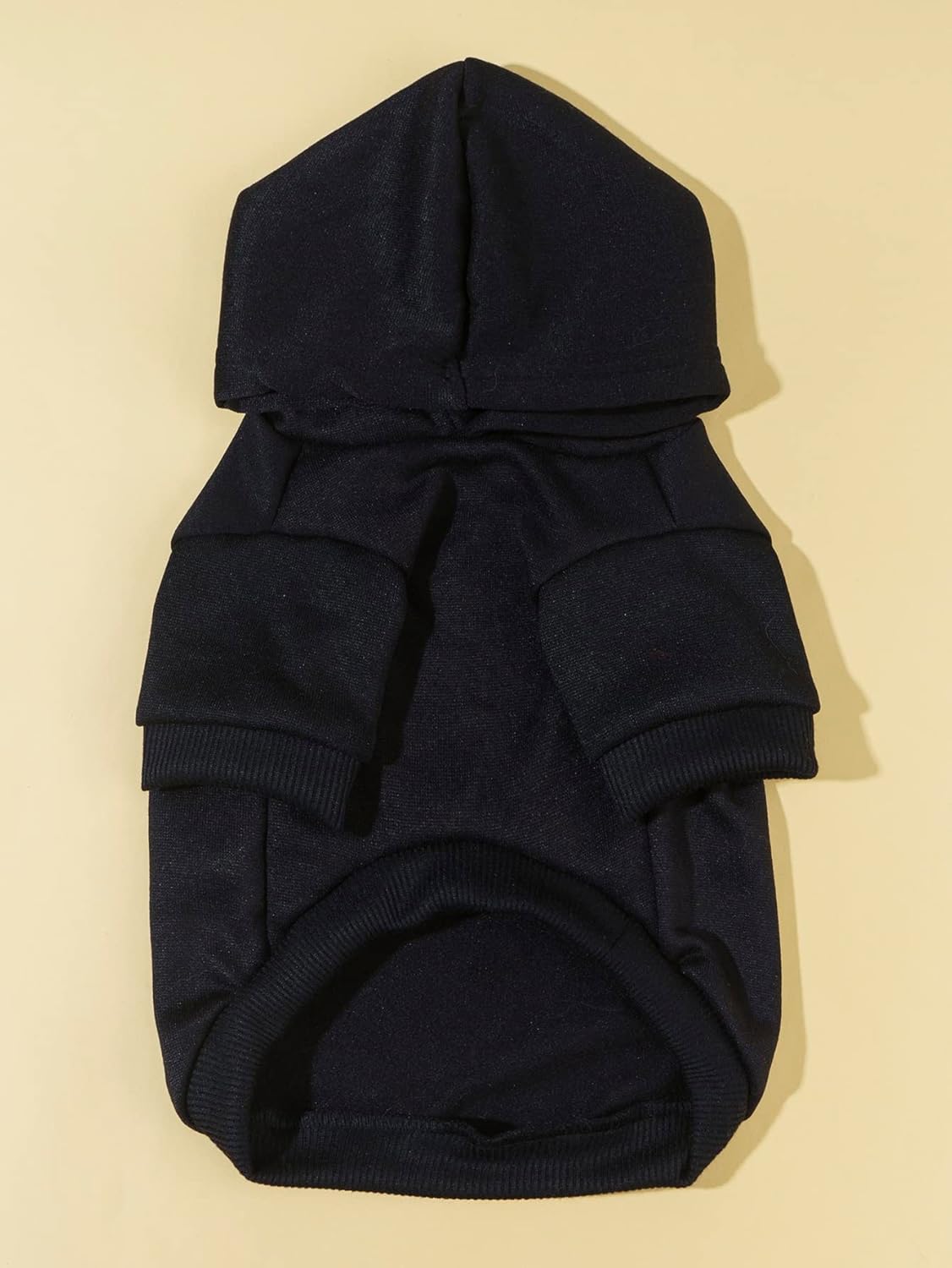 QWINEE Sudadera con capucha para perro, sudadera elegante para perros, gatos, gatitos, cachorros, perros pequeños, medianos y grandes, color negro, S