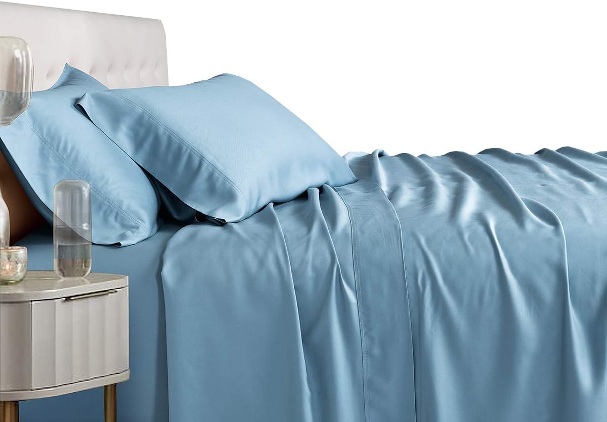 Royal Hotel – Juego de sábanas suaves y sedosas de 100 % viscosa de bambú, sábanas, sábanas de cama y fundas de almohada