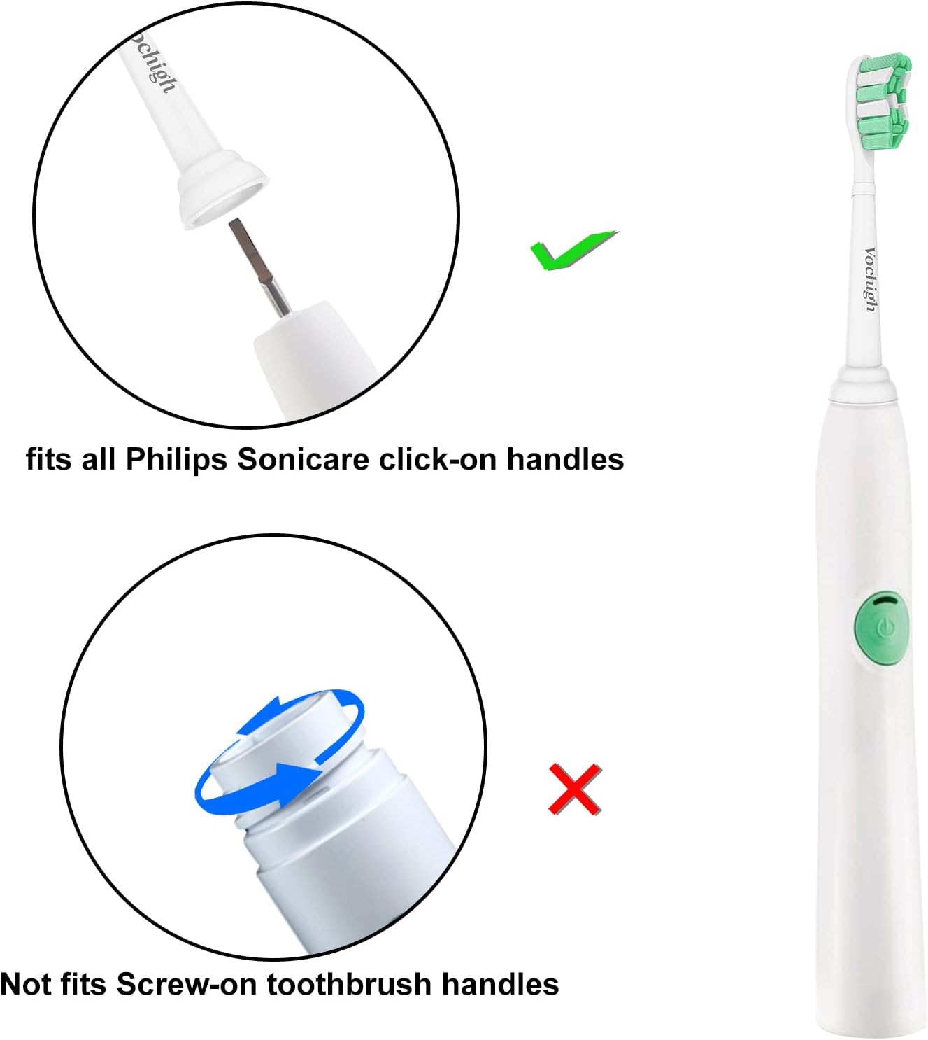 Replacement Toothbrush Heads for Philips Sonicare ProtectiveClean Compatible with Sonicare DailyClean EasyClean 2 Series & 3 Series Electric