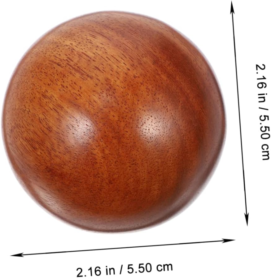Kisangel 2 unids bola de salud Balonmano Bolas de masaje de madera Red Deep Tissue Masaje Pie Rodillo de mano Balonmano Madera Regalos de Hockey