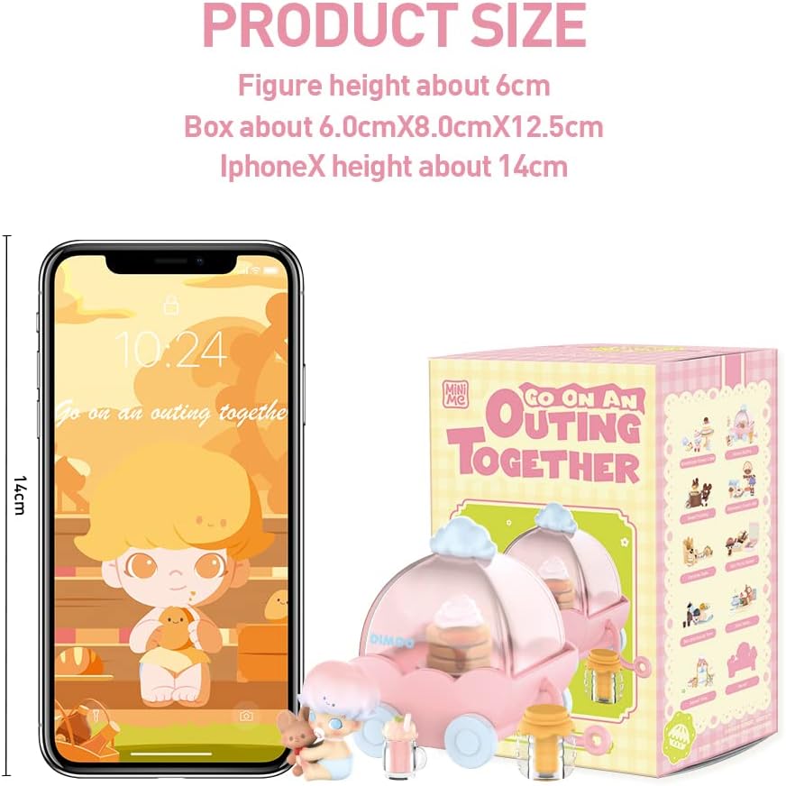 POP MART DIMOO Go on an Outing Together – Figuras de caja ciega, juguetes de diseño aleatorio para decoración moderna del hogar, juego de juguetes