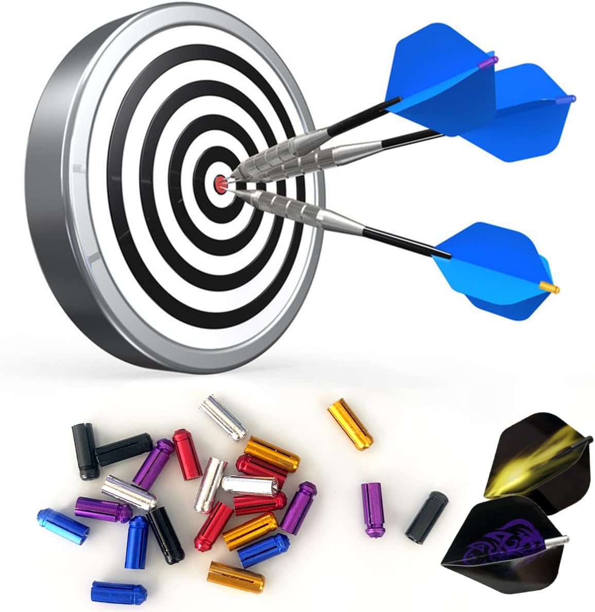 2448 piezas de dardos protectores de ala de vuelo de dardos de aleación de aluminio corrector fijo de 90 grados accesorios de dardos de competencia