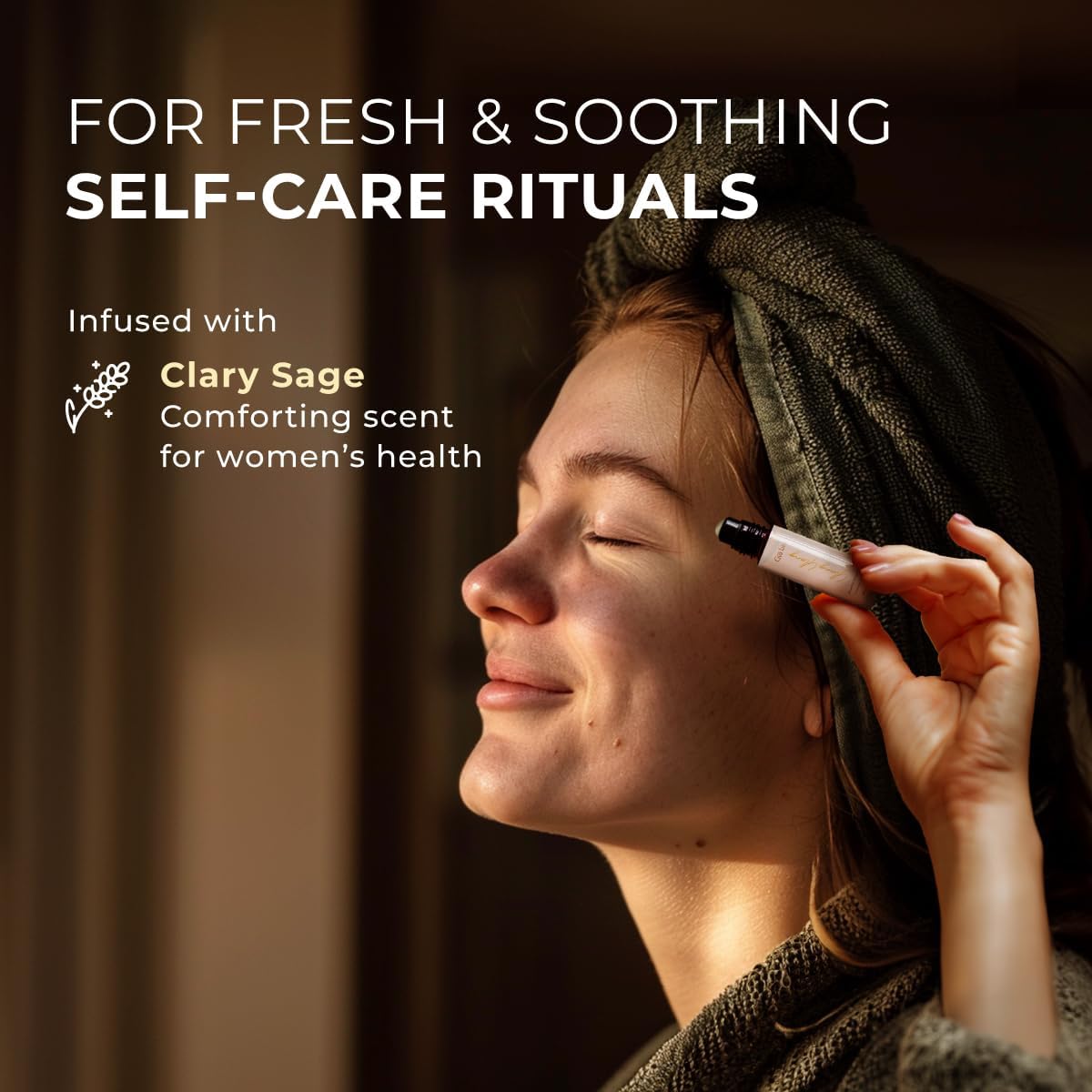Gya Labs Aceite esencial de salvia clary roll-on  Regalos para la salud y la relajación de las mujeres  Hecho con aceite esencial de salvia de