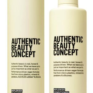 Authentic Beauty Concept Set de limpiador y acondicionador Replenish  Champú + acondicionador  Cabello dañado  Nutre y fortalece el cabello  Vegano Authentic Beauty Concept Set de limpiador y acondicionador Replenish  Champú + acondicionador  Cabello dañado  Nutre y fortalece el cabello  Vegano