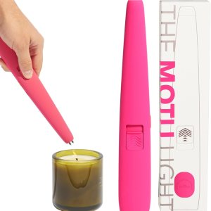The USB Lighter Company Encendedor eléctrico – La luz Motli con linterna LED y batería recargable – Cuello largo, sin llama, resistente al viento The USB Lighter Company Encendedor eléctrico – La luz Motli con linterna LED y batería recargable – Cuello largo, sin llama, resistente al viento