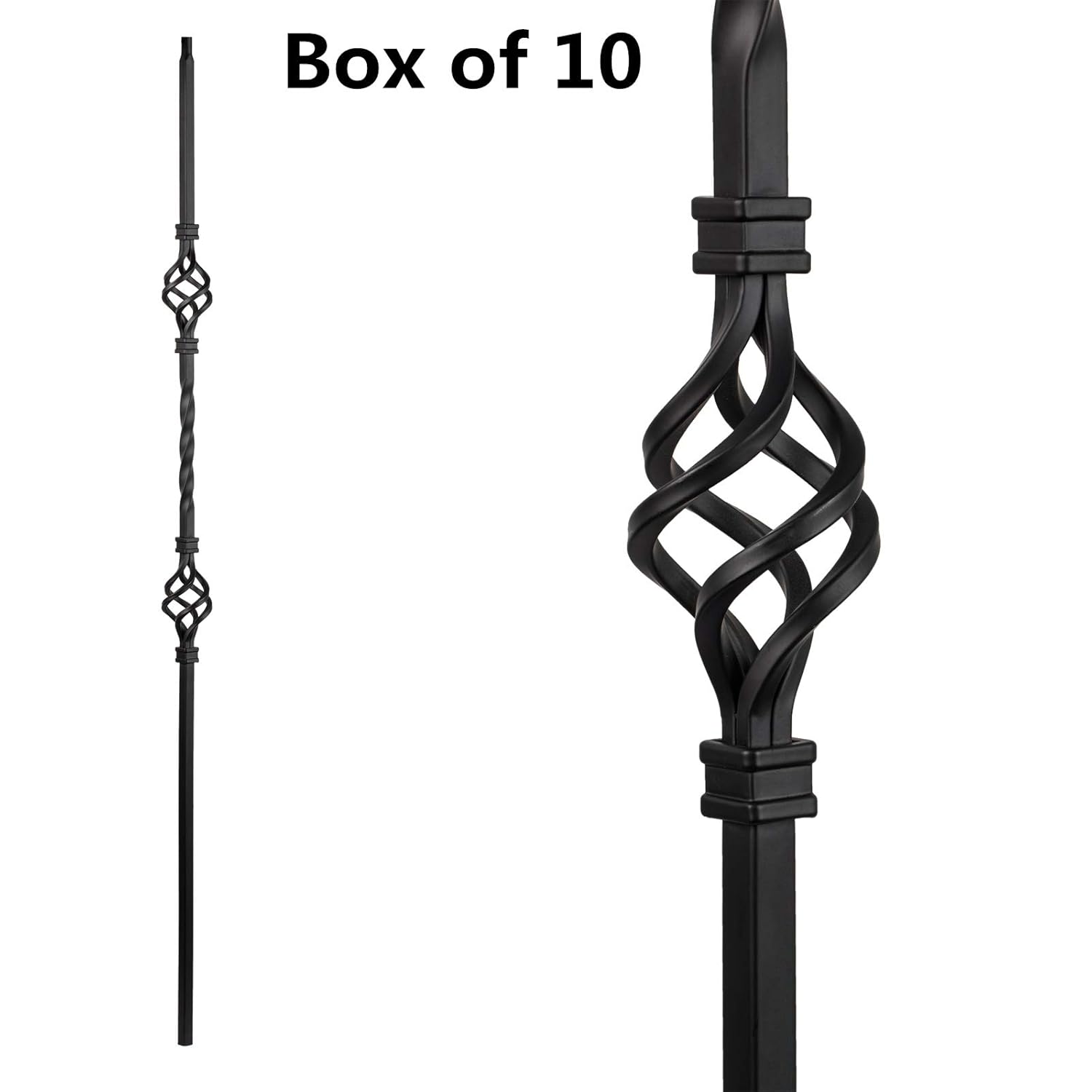 S07-Balaustres de hierro forjado  Juego de 10 balaustres de cubierta  Balaustres decorativos de metal para cubiertas  Barandilla de escalera en