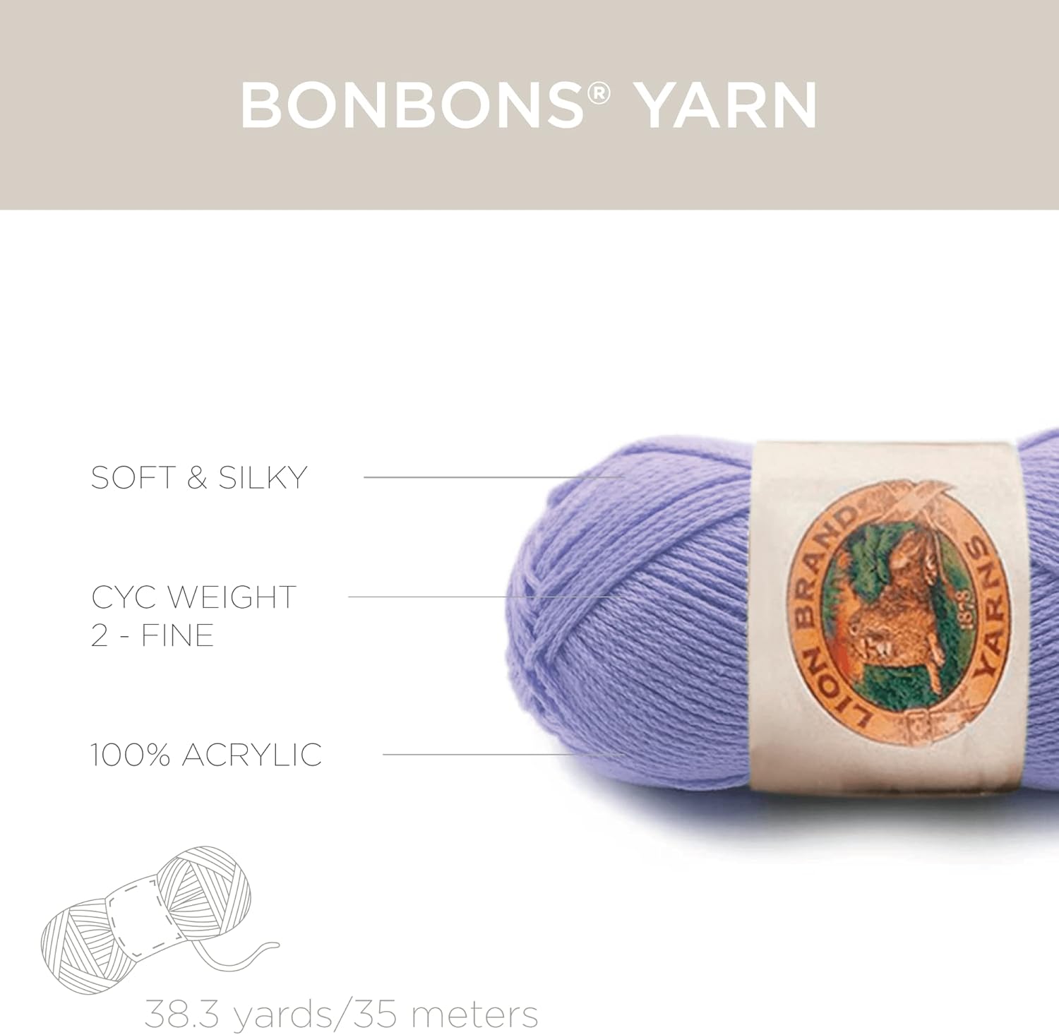 Ovillos de lana de la marca Lion Brand Yarn