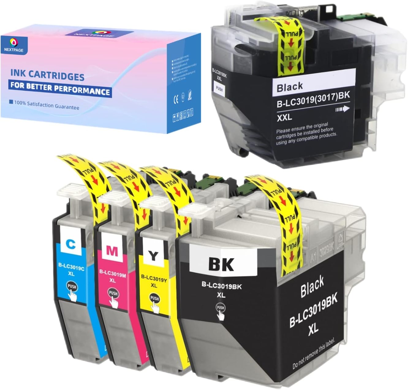 NEXTPAGE Cartuchos de tinta compatibles de repuesto para Brother LC3017 XL LC 3017 LC-3017 LC3019 LC-3019XXL para usar con