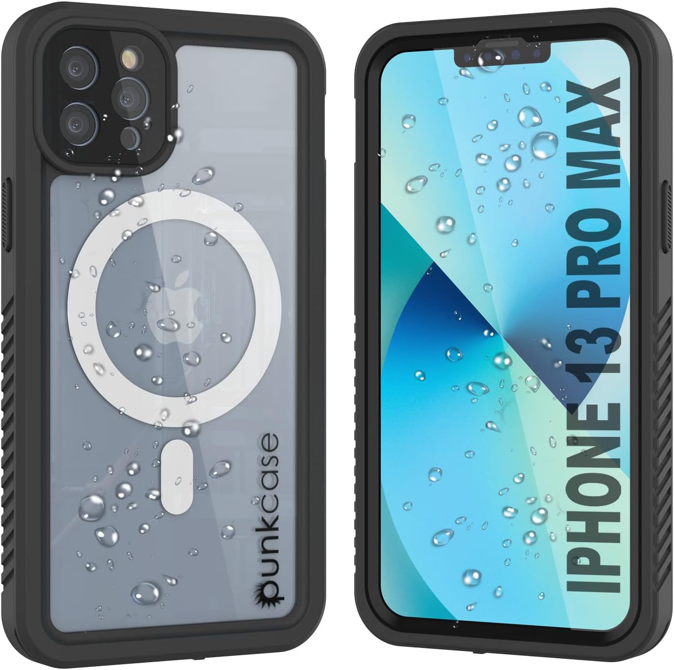 Punkcase Funda impermeable para iPhone 13 Pro Max Serie Extreme Mag Ajuste delgado Certificado IP68 A prueba de golpes Funda de armadura con