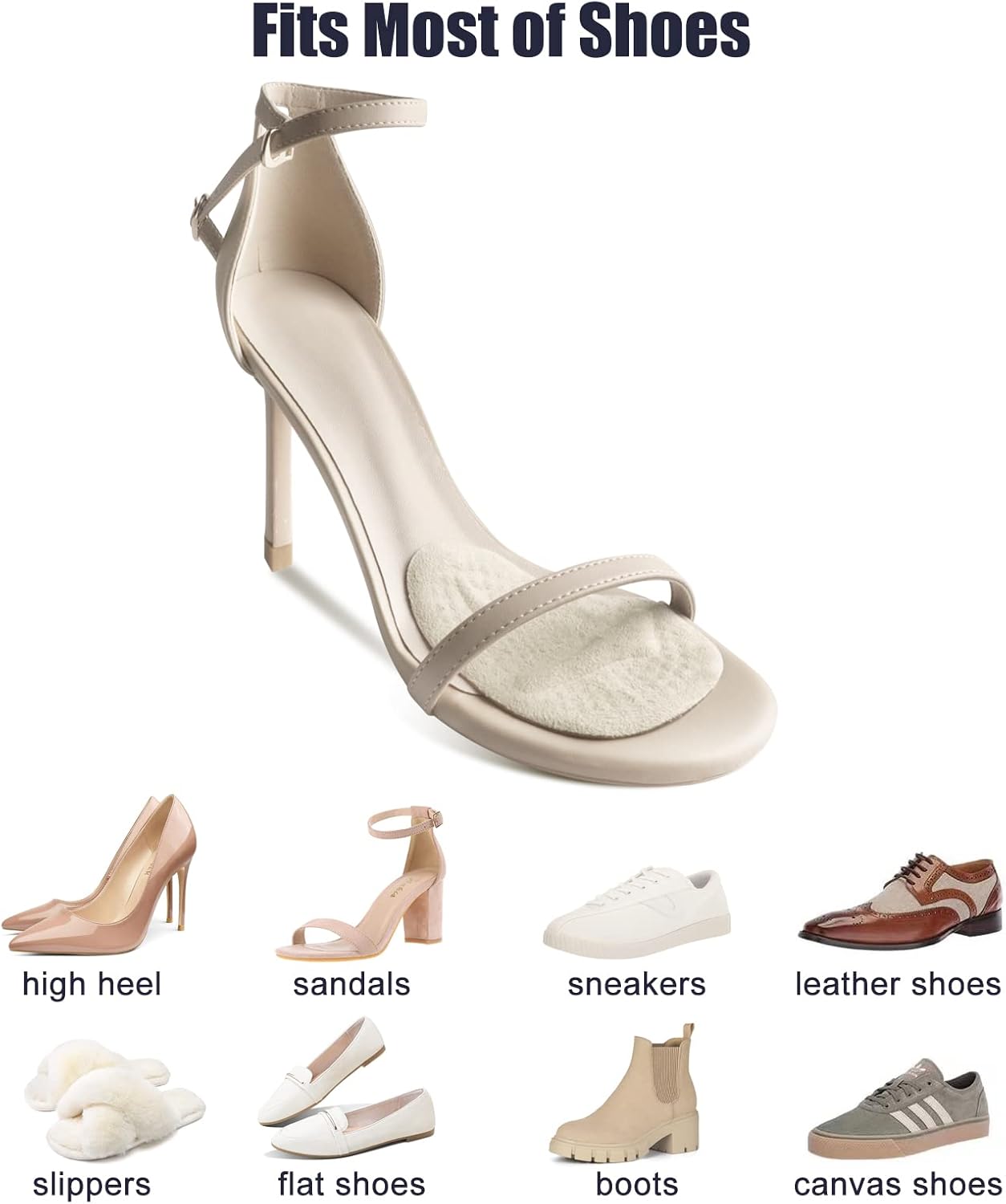 Almohadillas metatarsianas, almohadillas de bola de pie, inserciones de talón para mujeres, dolor de pies, tacón alto cómodo relleno de zapatos,