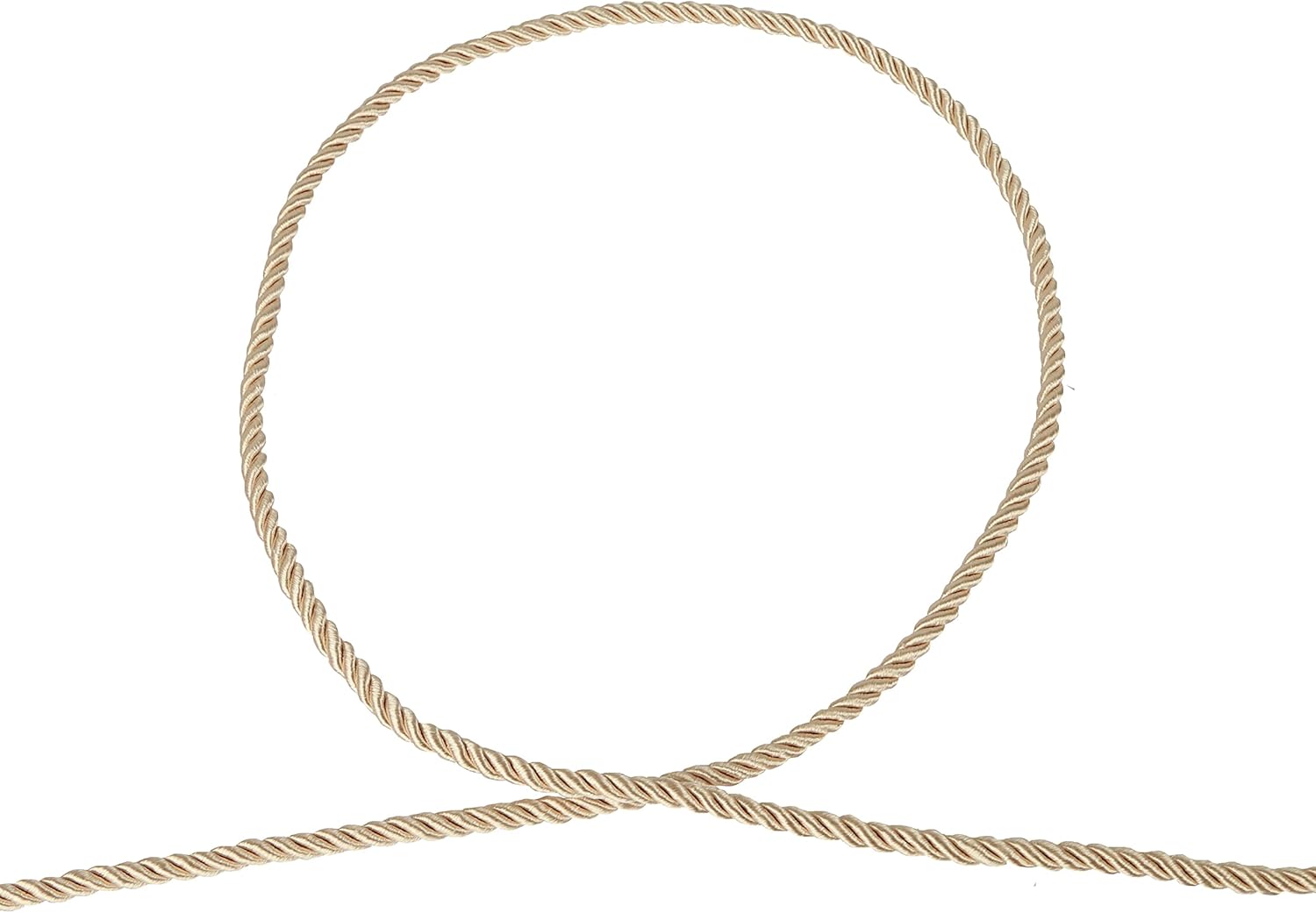 BEL AVENIR Cuerda trenzada de 0.236 in y 16 yardas, cuerda decorativa de nailon hecha a mano para costura, manualidades, tapicería, decoración del